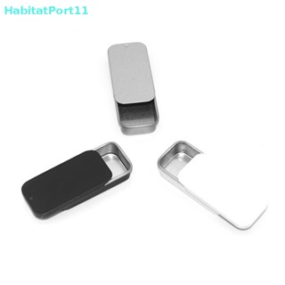 Habitatport กล่องดีบุกโลหะเปล่า ทรงสี่เหลี่ยม ขนาดเล็ก สําหรับใส่ยา ลูกอม