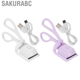 Sakurabc Eyelash Curler  Heated Eyelash Curler Rechargeable Portable with Light for Makeup for Girls