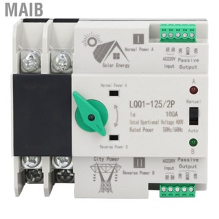 Maib Dual Power Automatic Transfer Switch 400V  Electrical Selector Switch Miniature High Temperature Resistant Millisecond Switching 100A  for PZ30 Distribution Box