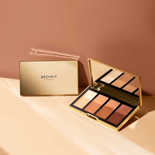 ❤️❤️ บราวอิท น้องฉัตร ไฮไลท์และคอนทัวร์ ไว้ในตลับเดียวBrowit By Nongchat Highlight and Contour Pro Palette (3.5gX4ช่อง)