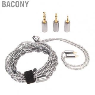 Bacony Replacement Earbuds Wire  Copper Plated Silver 49 Core 3.9ft 2.5mm 3.5mm 4.4mm Plug  Upgrade Cable 2 Pin Connector  for  Earphones