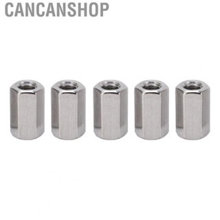 Cancanshop Connector Nut  Silver Hex Coupling Nut 5PCS M10 Stainless Steel  for Indoor