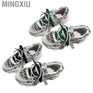 Mingxiu Thick Soled Sneakers  Sweat Absorbing Rubber Sole Trendy Thick Soled Casual Sports Shoes Breathable  for Running