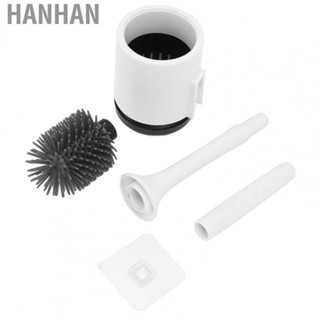 Hanhan bathroom brush Toilet Bowl Brush and Holder Soft Sturdy TPR Detachable Base  Toilet Bowl Brush for Bathroom