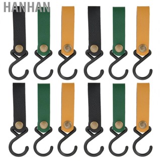 Hanhan Leather Strap Hangers Vibrant Colors Leather Wall Hooks for Bedroom for Office for Kitchen