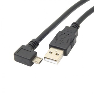 Xiwai สายชาร์จ Micro USB ตัวผู้ เป็น USB 2.0 90 องศา ยาว 1.5 ม. สําหรับโทรศัพท์มือถือ แท็บเล็ต