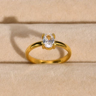 Vnox Cubic Zirconia CZ แหวนแต่งงาน สําหรับผู้หญิง