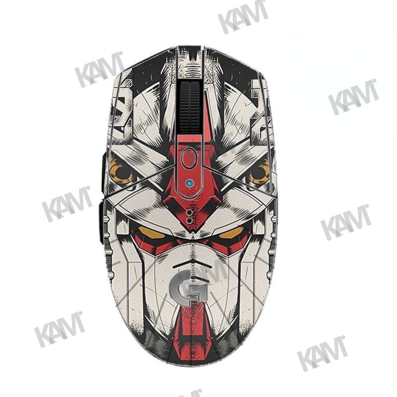 Kam Mouse Side Grip สติกเกอร์ยืดสติกเกอร์เคลือบด้านกันลื่นฟิล์มป้องกันดูดซับเหงื่อการ์ตูนผิวเมาส์สำหรับ Logitech G102 G304 ฟิล์มป้องกันรอยขีดข่วน