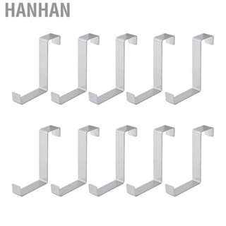 Hanhan 10Pcs Stainless Steel Cabinet Door Hook  Z Shaped Reversible Door