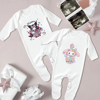 Babygrow ชุดนอนบอดี้สูท ลาย Kuromi Melody สําหรับเด็กทารกแรกเกิด ของขวัญอาบน้ํา