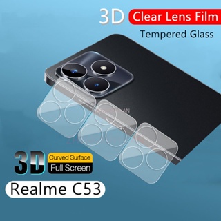 ฟิล์มกระจกนิรภัยกันรอยเลนส์กล้อง แบบใส 3D สําหรับ Realme C53 2023 RealmeC53 Narzo N53 NarzoN53 1-3 ชิ้น