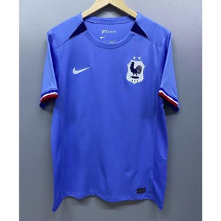 เสื้อกีฬาแขนสั้น ลายทีมชาติฟุตบอล France Home 23 24 ไซส์ S-XXL ชุดเหย้า สําหรับผู้ชาย AAA