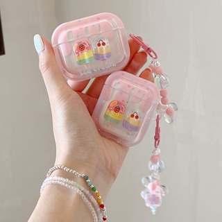 เคสหูฟังซิลิโคน แบบนิ่ม ลายไอศกรีม สีชมพู สําหรับ AirPods Pro Air pods 3 2 AirPod 2