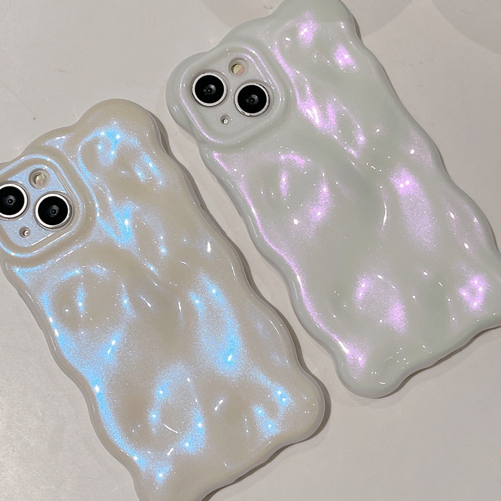Glitter Bling Shine 3D หิน Curly Texture สําหรับ iPhone 17 16 15 Plus 14 13 12 Pro Max 11 12ProMax กันกระแทกกันชนปกหลัง Soft TPU capa