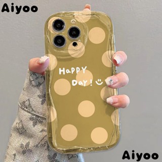 // เคสป้องกันโทรศัพท์มือถือ ลายจุดหน้ายิ้ม สําหรับ Apple Iphone 11 14xr 7✅เคสโทรศัพท์มือถือใส แบบนิ่ม กันกระแทก สําหรับ Apple Promax12 xs 13 8p WZIM