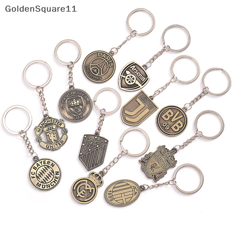 Goldensquare พวงกุญแจโลหะ รูปโลโก้ทีมฟุตบอล Countris สําหรับแฟนฟุตบอล ของที่ระลึกในยุโรป