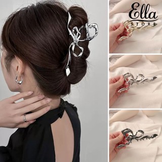 Ellastore123 กิ๊บติดผมโลหะ รูปผีเสื้อ แบบหนา ขนาดใหญ่ แข็งแรง สําหรับผู้หญิง 2 ชิ้น