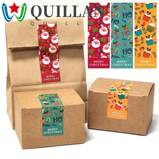 Quillan สติ๊กเกอร์ป้ายแท็กซานตาคลอสสโนว์แมนคริสต์มาส 3 แบบสําหรับตกแต่งของขวัญคริสต์มาส