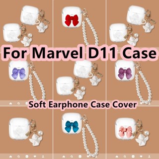 【imamura】เคสหูฟัง แบบนิ่ม ลายโบว์ สามมิติ สีชมพู สําหรับ Marvel D11 Marvel D11