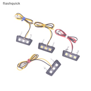 Flashquick ไฟท้ายพลาสติก สีขาว 12V LED สําหรับรถจักรยานยนต์