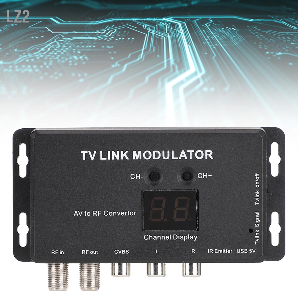 LZ2 TM70 UHF TV LINK Modulator AV to RF Converter IR Extender พร้อมช่องแสดงผล