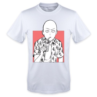 เสื้อยืดคอกลม ผ้าฝ้าย 100% พิมพ์ลายอนิเมะ One Punch Man Grapihc สไตล์ญี่ปุ่น ขนาดใหญ่ สําหรับผู้ชาย