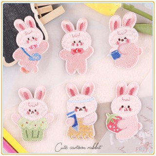 ✿ แผ่นสติกเกอร์ มีกาวในตัว ลายกระต่าย Q Rabbits Leisure Time ✿ แผ่นแพทช์ รีดติดเสื้อ ปักลาย DIY 6 ชิ้น/ชุด