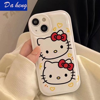 เคสป้องกันโทรศัพท์มือถือ แบบนิ่ม ลายคิตตี้ กันกระแทก กันรอยขีดข่วน สําหรับ Iphone 12 7 8p 11 13promax RLOM