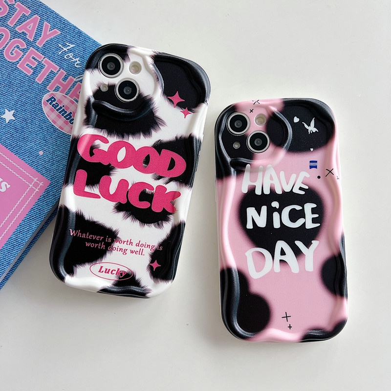 เคสซิลิโคนนิ่ม ลายคลื่นครีม สําหรับ iPhone 14 13 12 11 Pro X XR XS Max 8 7 6 6s Plus | St Y05