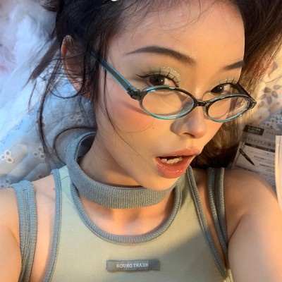 แว่นตาสายตาสั้น กรอบทรงวงรี ขนาดเล็ก สไตล์เรโทร Y2K - รูปที่ 4