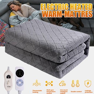 Dharma New Electric Heated Throw-Over Blanket Fleece-Washable-Polyester-Warm-Mattress