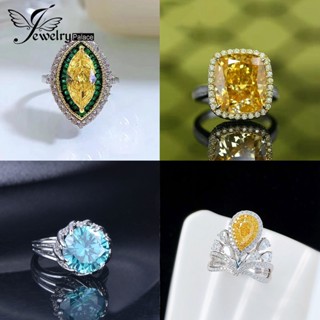 Jewelrypalace แหวนเงินแท้ 925 ประดับไพลิน มรกต ทับทิม หรูหรา สําหรับผู้หญิง M106