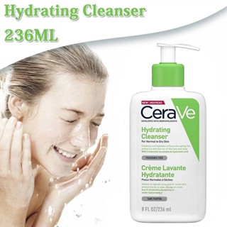 Cerave Hydrating Facial Cleanser 236ml Cleanser Daily Face &amp; Body Wash for Normal to Dry Skin