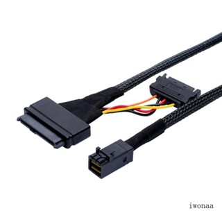 Iwo ฮาร์ดไดรฟ์ภายใน 12Gbs SFF-8643 เป็น SFF-8639 50 ซม. พร้อมสายเคเบิลเชื่อมต่อ 15 Pin สําหรับ PCIe NVMe SSD