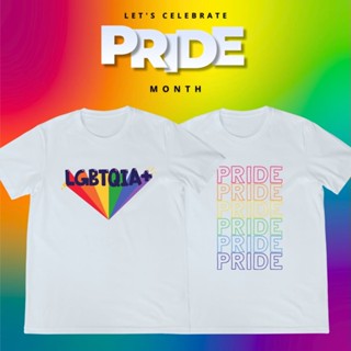 🏳️‍🌈เสื้อยืดสกรีน🏳️‍🌈 pride month LGBTQA+ pride month เสื้อ unisex เสื้อสายรุ้ง LGBT คอกลม