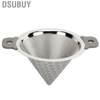 Dsubuy Double Layer Coffee Dripper Stainless Steel  Filter 150 Mesh Cone