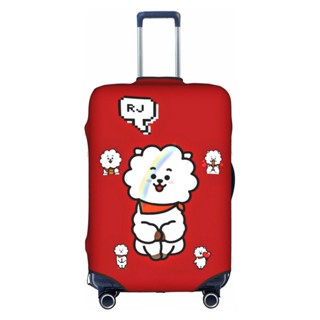 Bts BT21 RJ ผ้าคลุมกระเป๋าเดินทาง ป้องกันรอยขีดข่วน ล้างทําความสะอาดได้ สําหรับกระเป๋าเดินทาง 18-32 นิ้ว