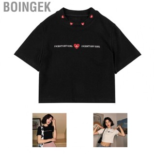 Boingek Summer T Shirt  Skin Friendly Stylish Short Sleeve Tops Washable Casual Breathable Soft for Women Work Dating