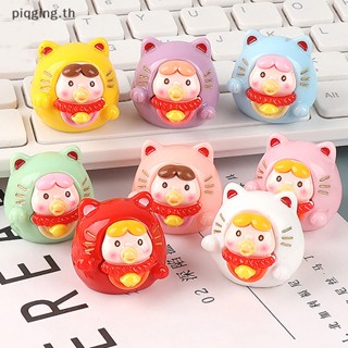 Piqging จุกนมปลอมเรซิ่น รูปการ์ตูนแมวนําโชคน่ารัก เครื่องประดับ สําหรับตกแต่งรถยนต์