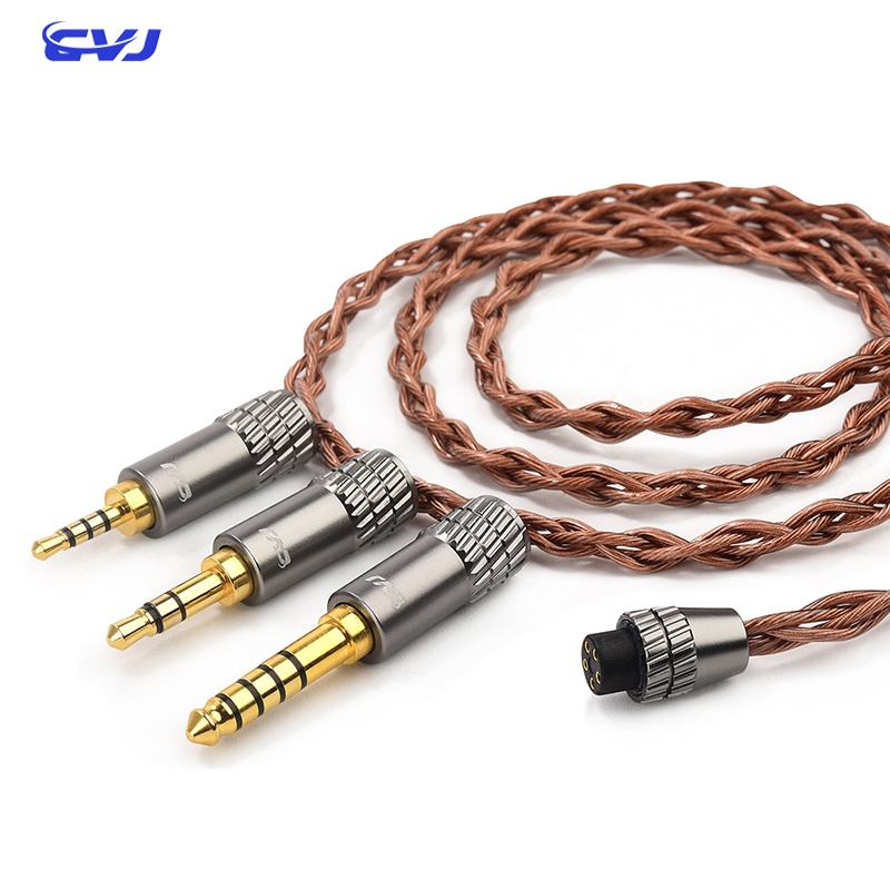 Cvj VS400 สายเคเบิลหูฟัง ทองแดง ไร้ออกซิเจน 400 แกน IEM 3.5 2.5 4.4 มม. 2Pin S QDC สําหรับ KZ ZS10 P