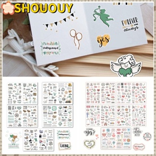 Shououy สติกเกอร์ ลายธีมความรัก กันน้ํา สไตล์เยอรมัน สําหรับตกแต่งสมุดภาพ งานแต่งงาน 213 266 ชิ้น