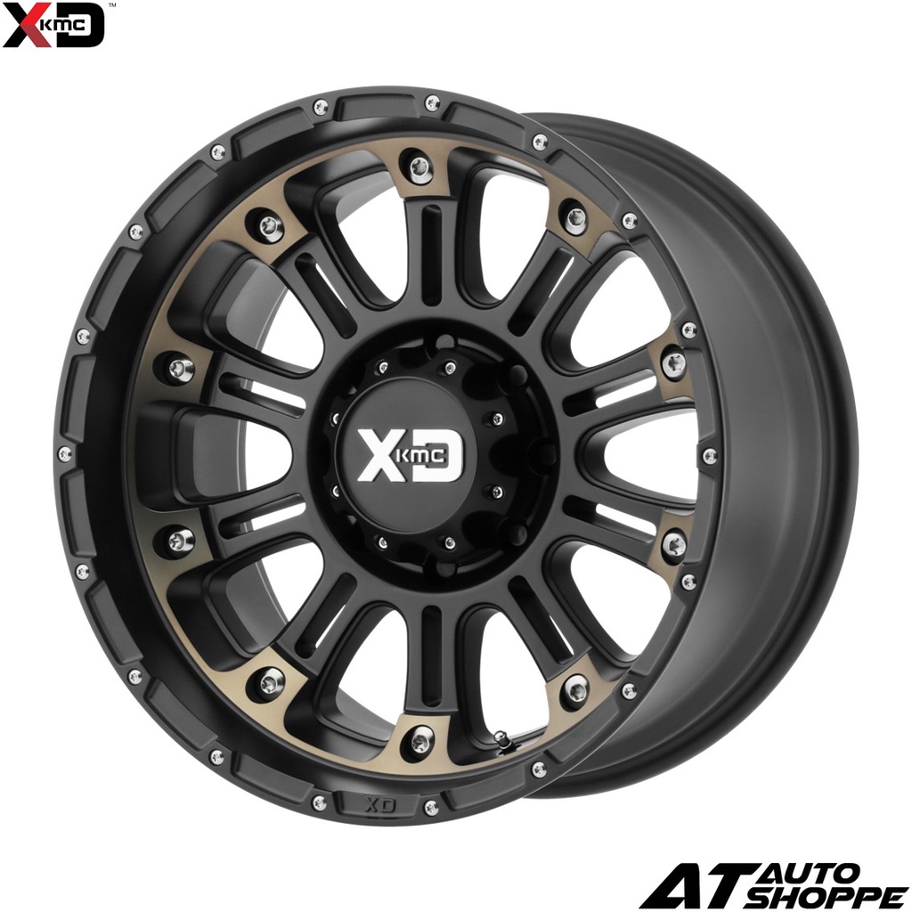 (1PC) KMC XD829 SATIN BLACK/DARK TINT HOSSll 18X9 6X139.7 ET0 SPORTRIMS SPORTRIMS RIM WHEELS WHEELS 