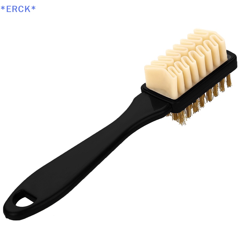 ERCK>แปรงทําความสะอาด 2 ด้านยางลบยาง Fit สําหรับรองเท้าหนังนิ่ม Boot Cleaner ใหม่
