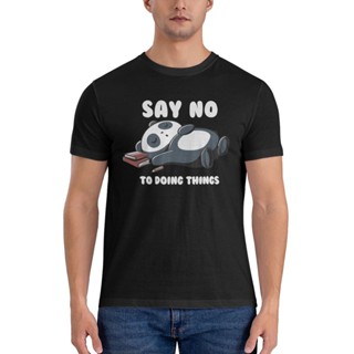 เสื้อยืด ผ้าฝ้าย พิมพ์ลายกราฟฟิคแพนด้า Say No To Doing Thing Sleeping