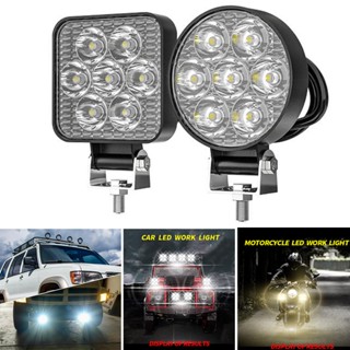 โคมไฟสปอตไลท์ LED 48W 12V 24V สําหรับรถยนต์ รถบรรทุก SUV 4WD jeep