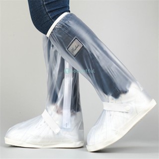 1 คู่ Rainproof Shoe Cover Outdoor Rain Boots Reusable High Tube Waterproof Thickened Shoe Cover 38~47 TH