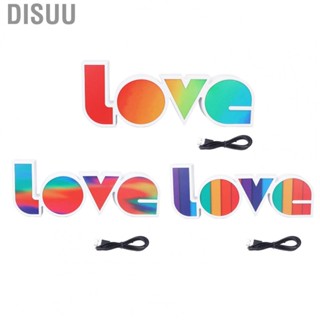 Disuu Love Letter Night Light Hangable Desktop  Neon Lamp Wedding Party Bedroom BS