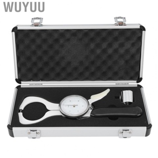 Wuyuu Body Fat Measure Caliper  Constant Pressure Stainless Steel Monitoring BMI with Aluminum Box for Bodybuilder Fitness School