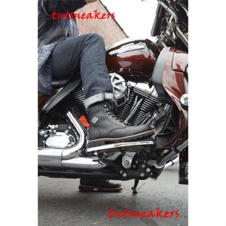 ของแท้ HARLEY-DAVIDSON FOOTWEAR รองเท้าบูทลําลอง หนังแท้ สําหรับผู้ชาย เหมาะกับการขี่รถมอเตอร์ไซค์ 2140Q1 703 205 13