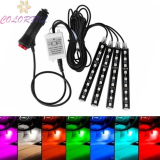 【COLORFUL】Car Strip Light Interior Accessories Neon Lamp Remote Control Underbody Ambient